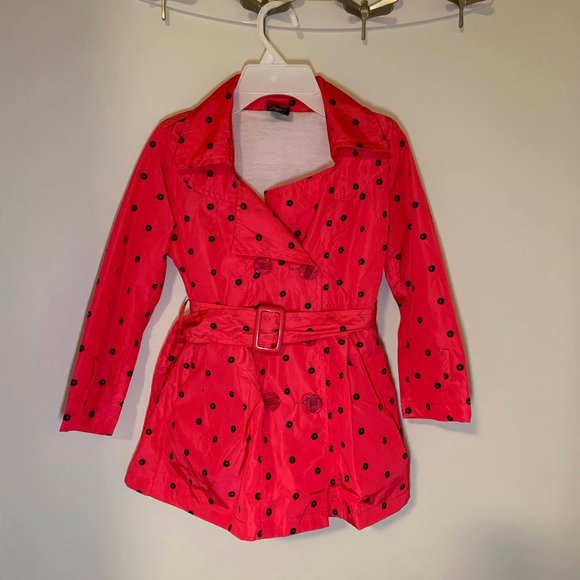 Girls TRENCH COAT belted double breasted - Picture 2 of 5